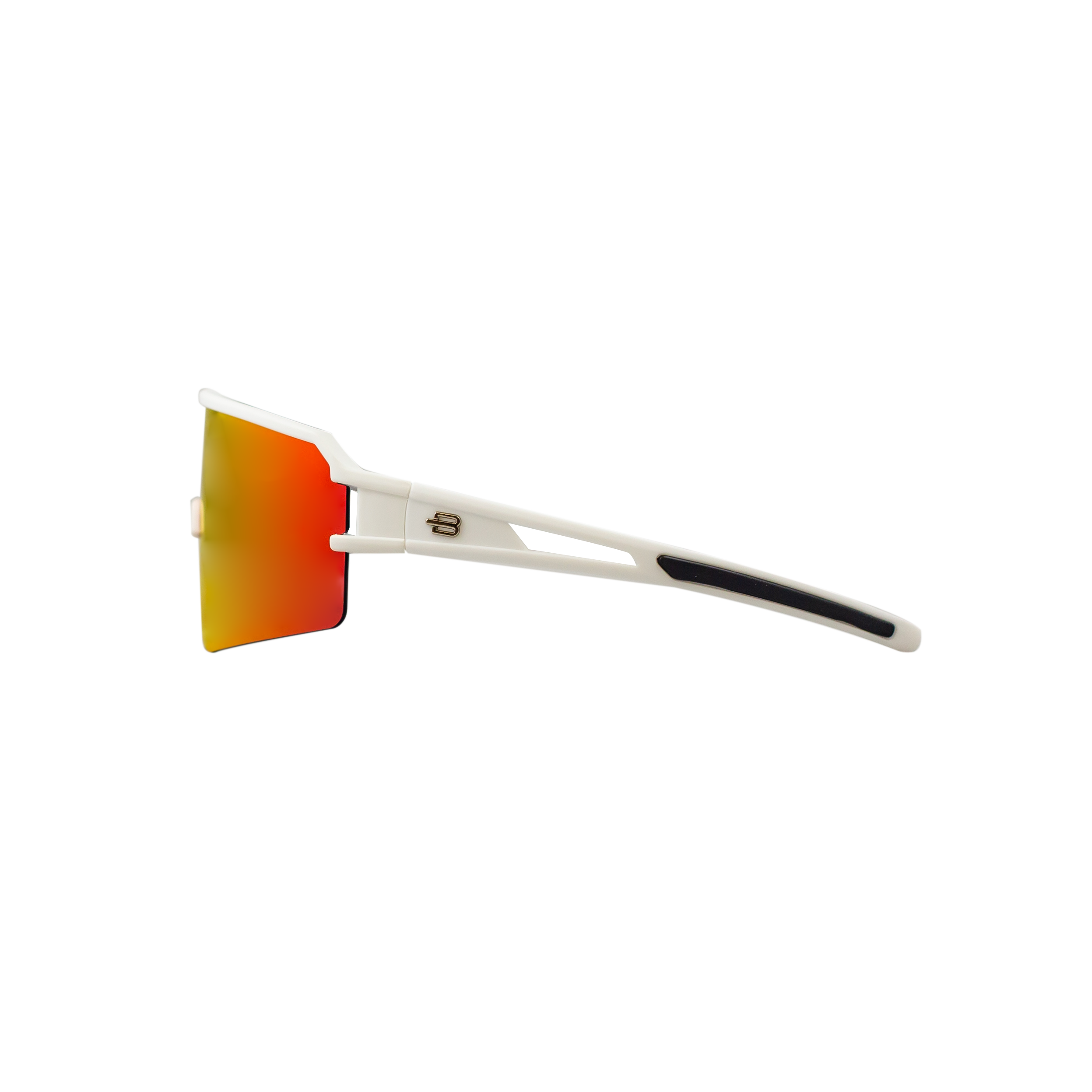 Performance Sport Sunglasses FLANDES MATTE WHITE ORANGE Bloovs Eyewear