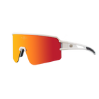 Performance Sport Sunglasses FLANDES MATTE WHITE ORANGE Bloovs Eyewear