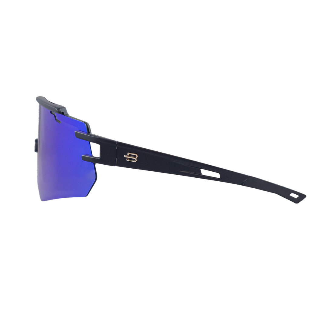 Performance Sport Sunglasses GALIBIER MATTE BLACK BLUE MODEL Bloovs Sport