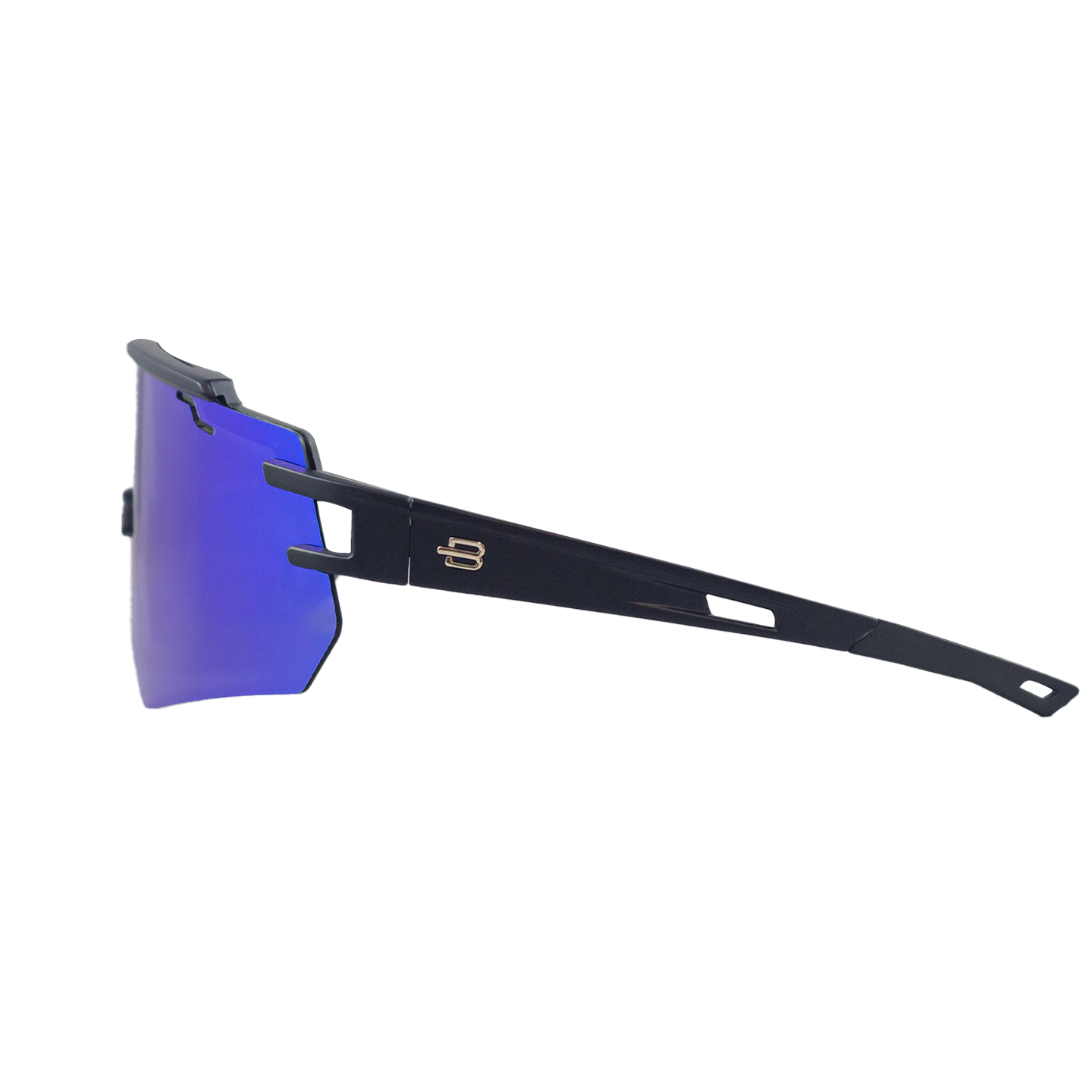 Performance Sport Sunglasses GALIBIER MATTE BLACK BLUE MODEL Bloovs Sport