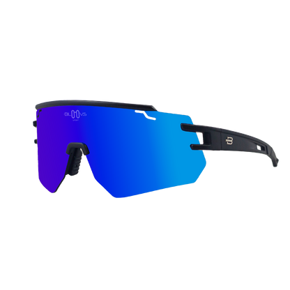 Performance Sport Sunglasses GALIBIER MATTE BLACK BLUE MODEL Bloovs Sport
