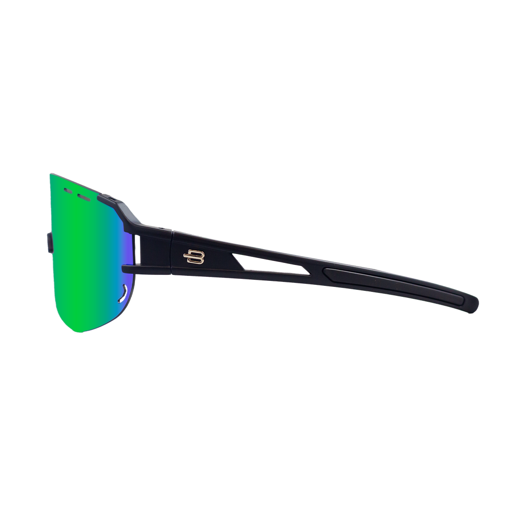 Performance Sport Sunglasses Polarized ITEN MATTE BLACK GREEN Bloovs Eyewear