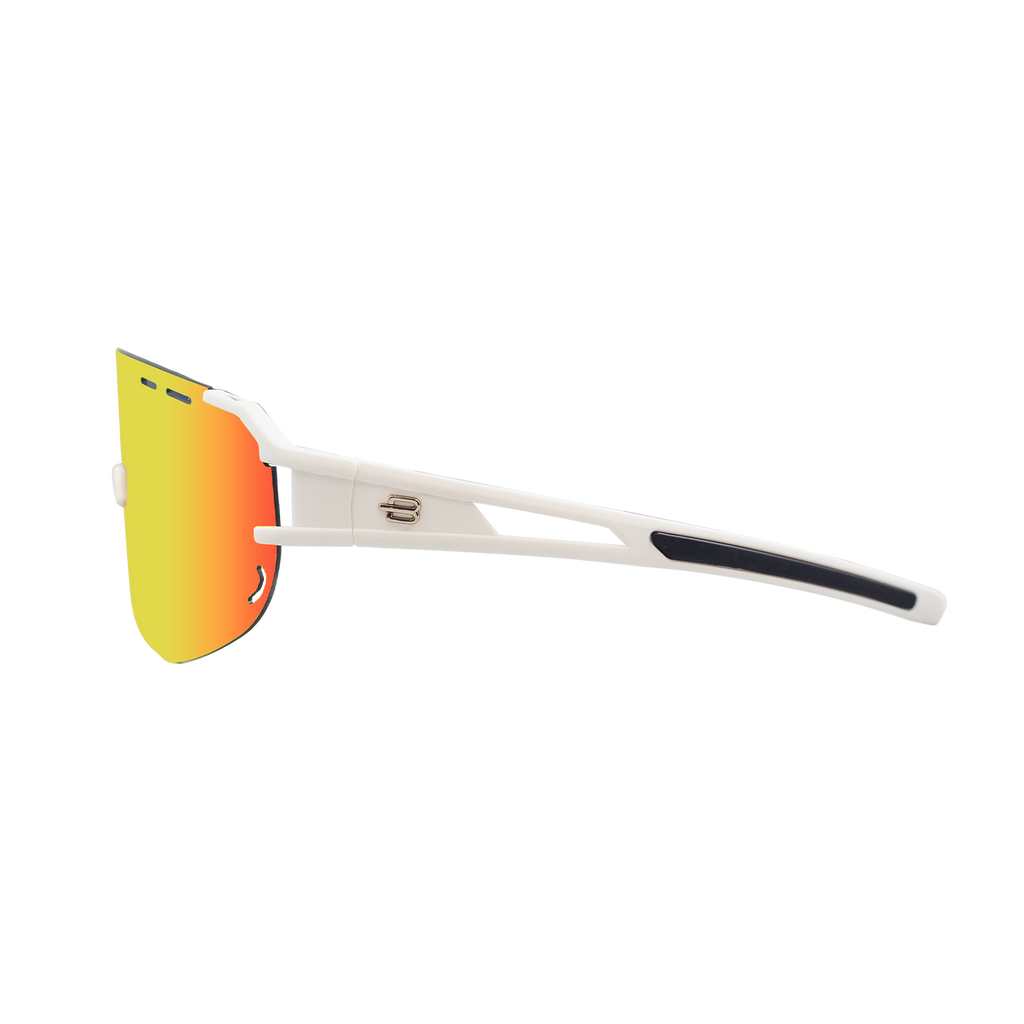 Performance Sport Sunglasses Polarized ITEN MATTE WHITE ORANGE Bloovs Eyewear