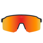 Sport Sunglasses Polarized TAROKO MATTE BLACK RED MIRROR Bloovs Eyewear