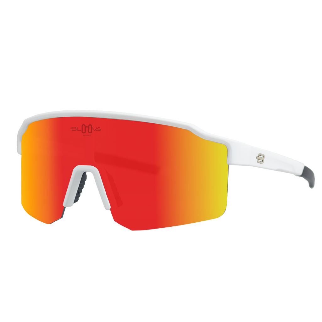 Sport Sunglasses Polarized TAROKO white orange Bloovs Eyewear