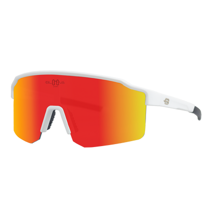 Sport Sunglasses Polarized TAROKO white orange Bloovs Eyewear