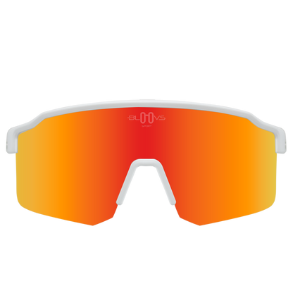 Sport Sunglasses Polarized TAROKO white orange Bloovs Eyewear