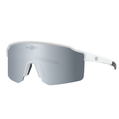 Sport Sunglasses Polarized TAROKO white silver Bloovs Eyewear