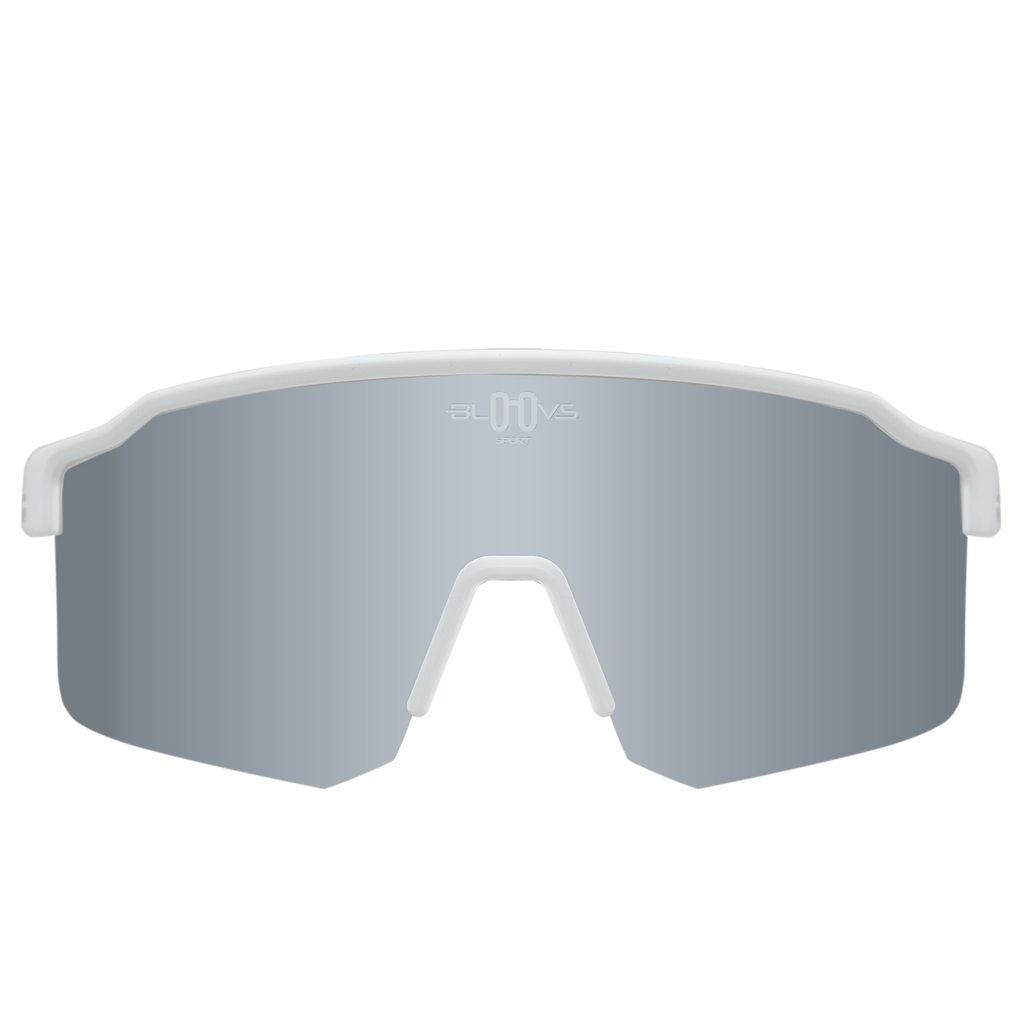 Sport Sunglasses Polarized TAROKO white silver Bloovs Eyewear