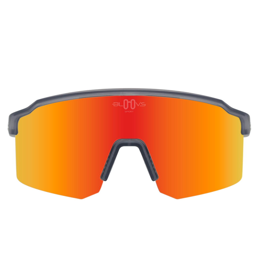 Sport Sunglasses Polarized TAROKO crystal gray red Bloovs Eyewear