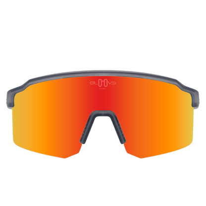 Sport Sunglasses Polarized TAROKO crystal gray red Bloovs Eyewear
