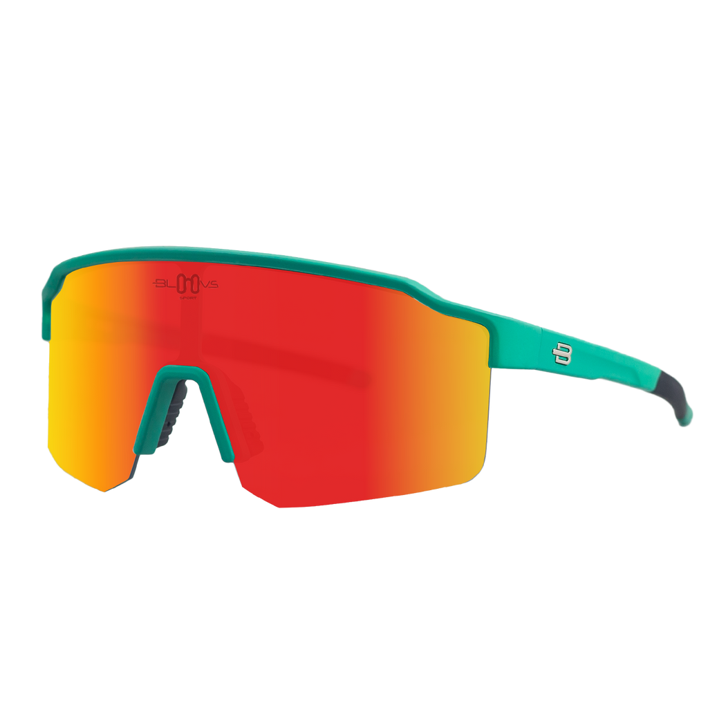 Sport Sunglasses Polarized TAROKO crystal low green red Bloovs 
